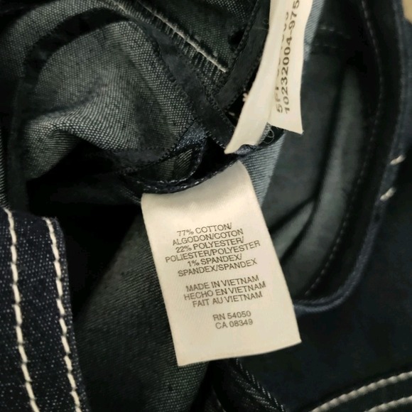 Ann Klein Vintage-Style Dark Wash Denim Sheath Dress with Contrast Stitching 14 - Picture 6 of 7